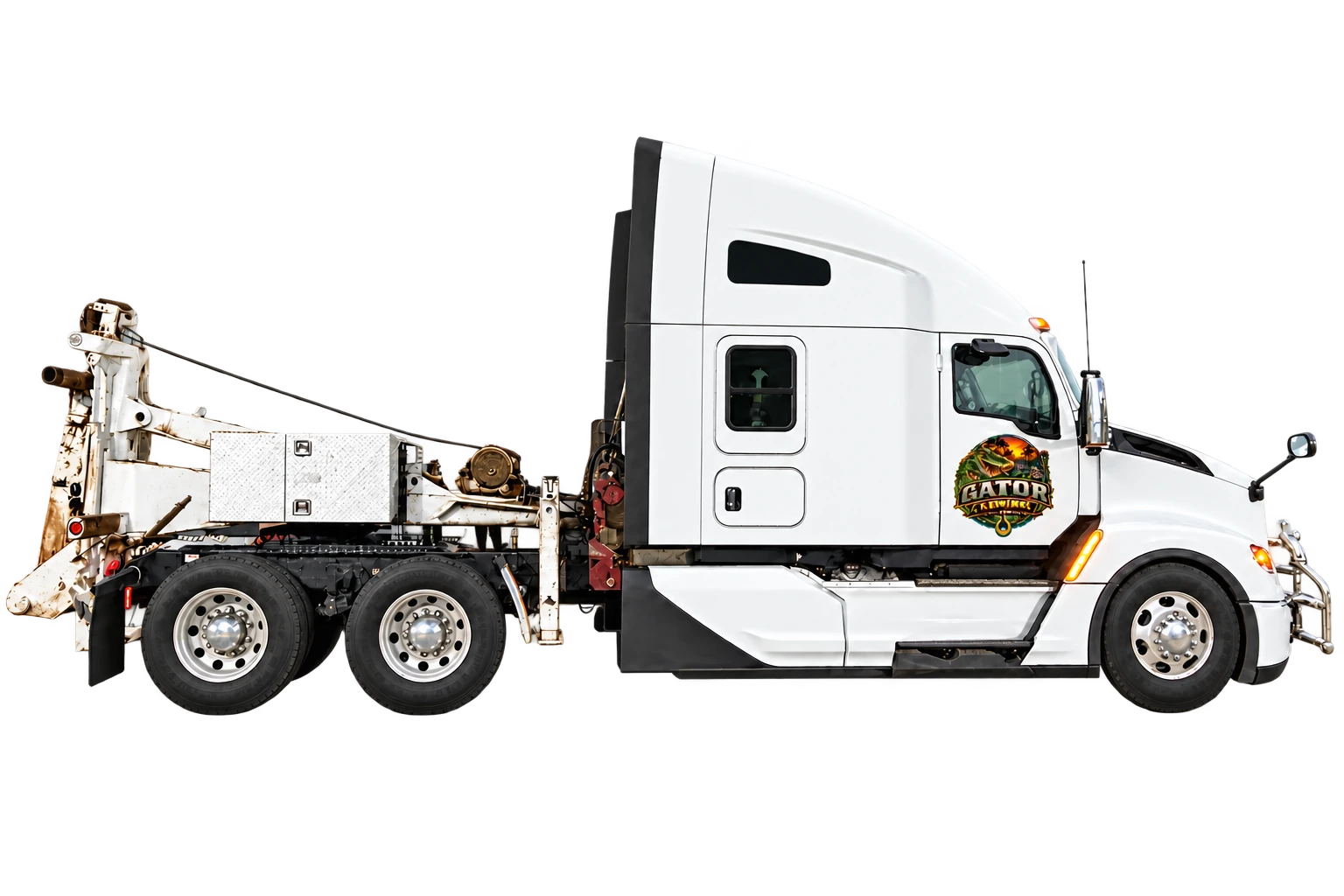 Gator towing fleet vehicle
