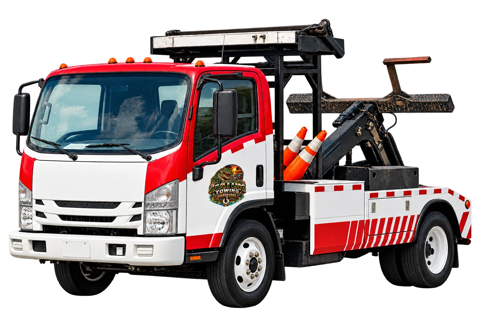 Gator-branded towing truck